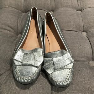 Kate Spade Sliver Loafers with a bow